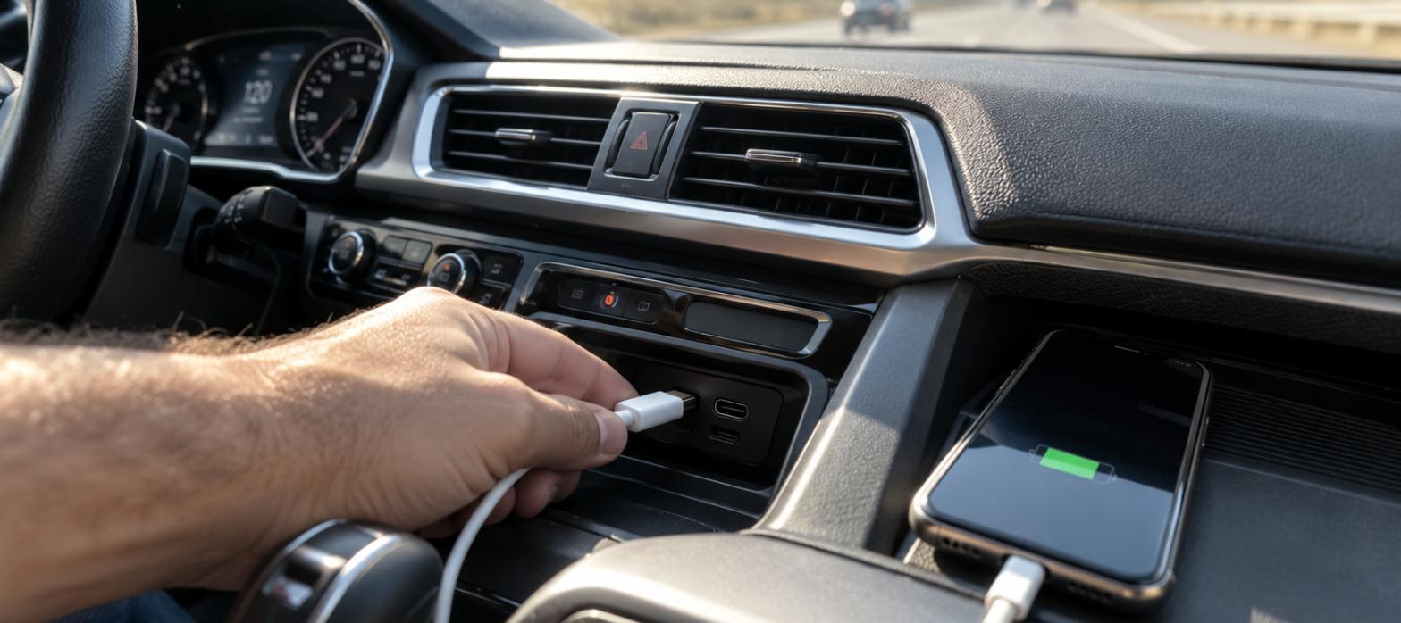 Celular sin carga en el auto: cómo solucionarlo con un cargador USB-C embutido