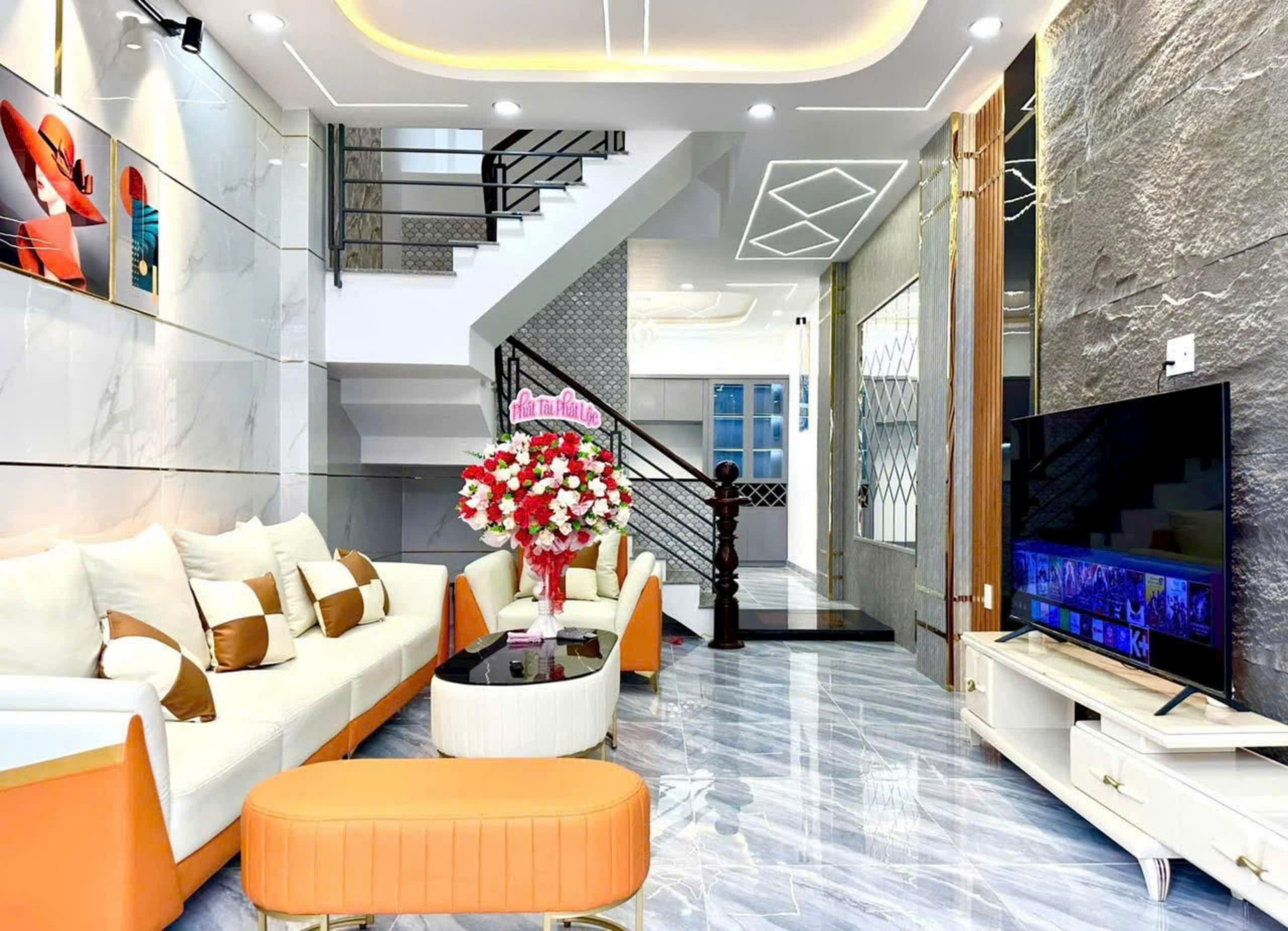 Hình phòng khách được thiết kế hiện đại