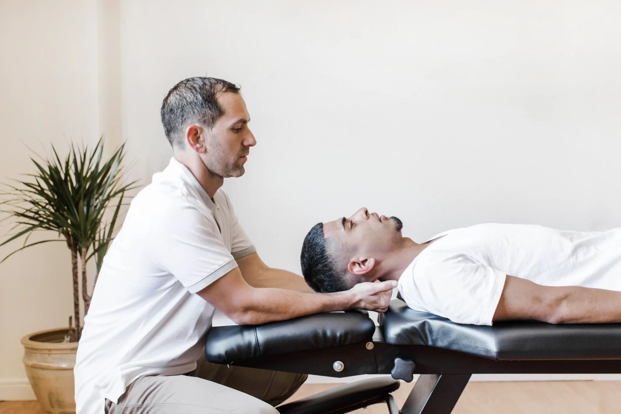 Cervical spine chiropractic adjustment for neck pain treatment in Oakland clinic The Shift Chiropractic