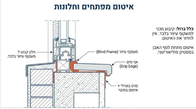 כשלי איטום בספי חלון – מקור שקט לרטיבות פנימית