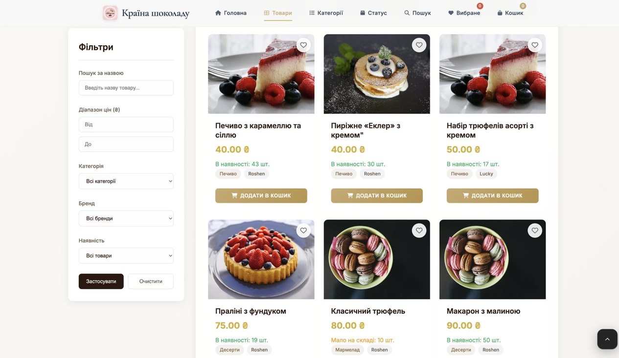 Країна шоколаду  продаж солодощів - gallery image