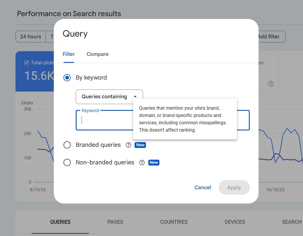 Новий фільтр Брендові запити у GSC як побачити справжній органічний трафік