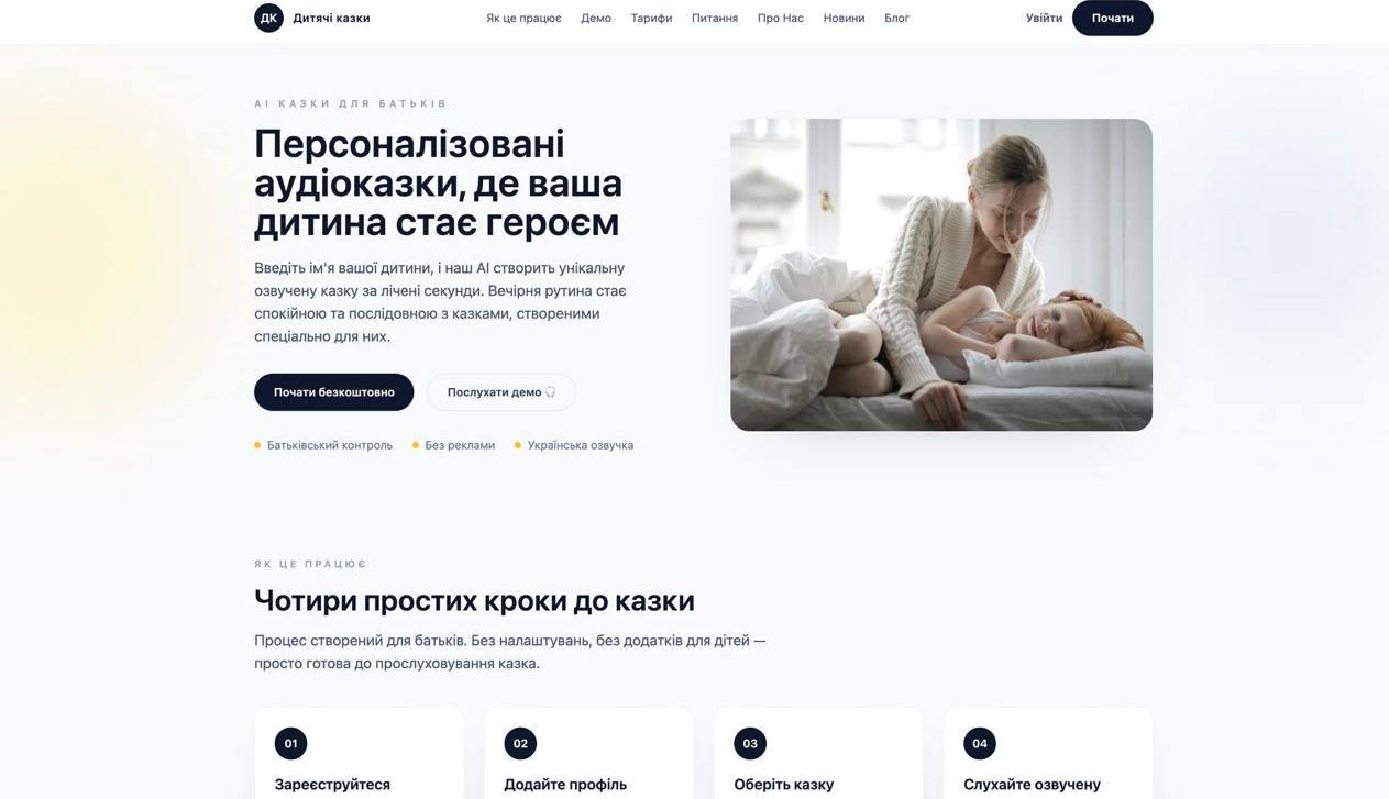 Kazky AI — платформа персоналізованих дитячих казок - gallery image
