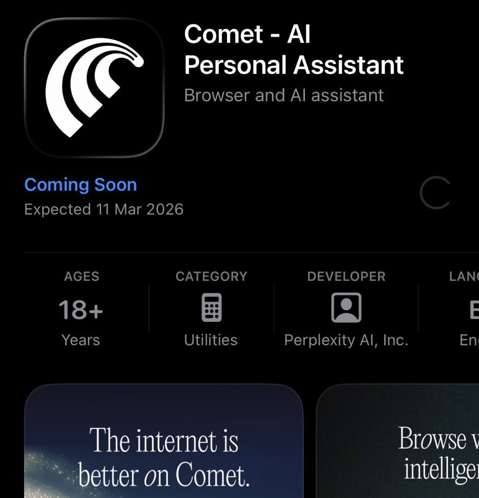 Браузер Comet від Perplexity вийшов на iOS 