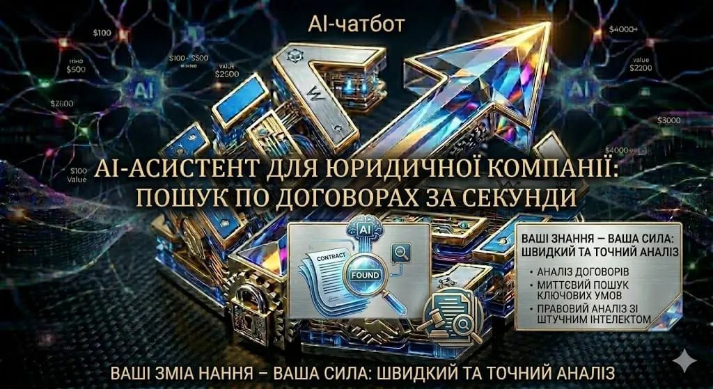 AI-асистент для юридичної компанії: знаходить потрібний пункт у 200 договорах за 10 секунд