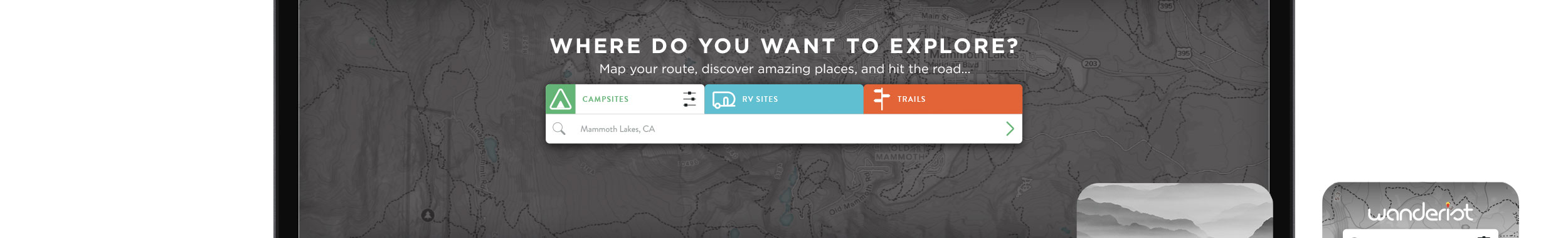 Wanderist branding and app design