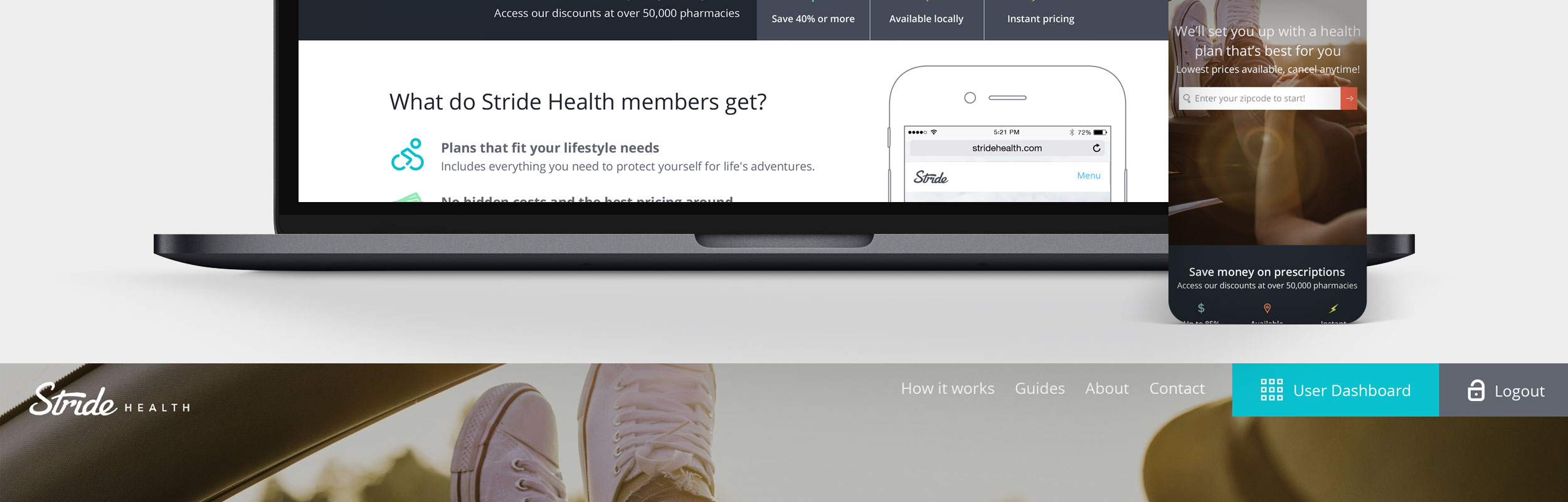 Stride Health UI/UX Design and Development