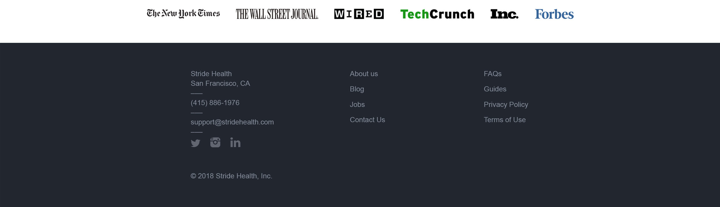 Stride Health UI/UX Design and Development