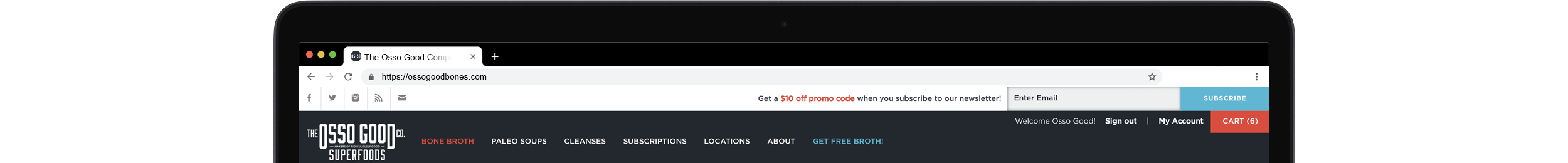 The Osso Good Company branding and website design