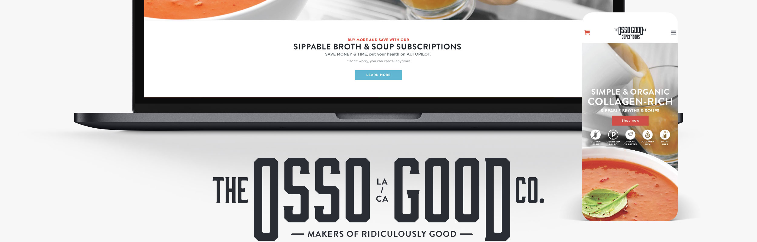 The Osso Good Company branding and website design