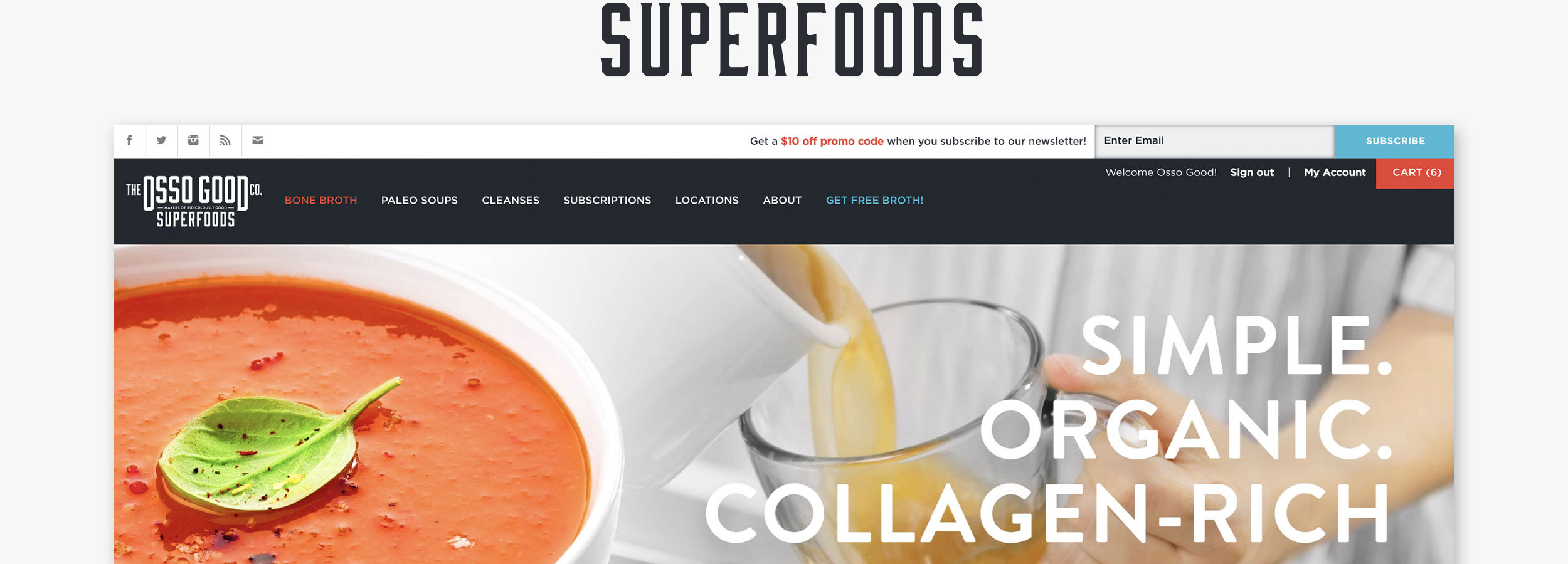 The Osso Good Company branding and website design