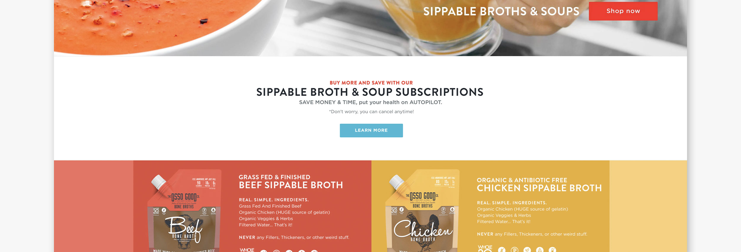 The Osso Good Company branding and website design