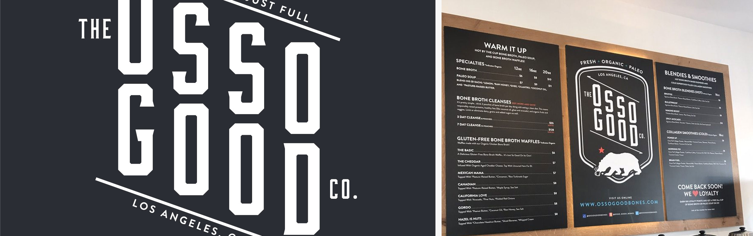 The Osso Good Company branding and website design