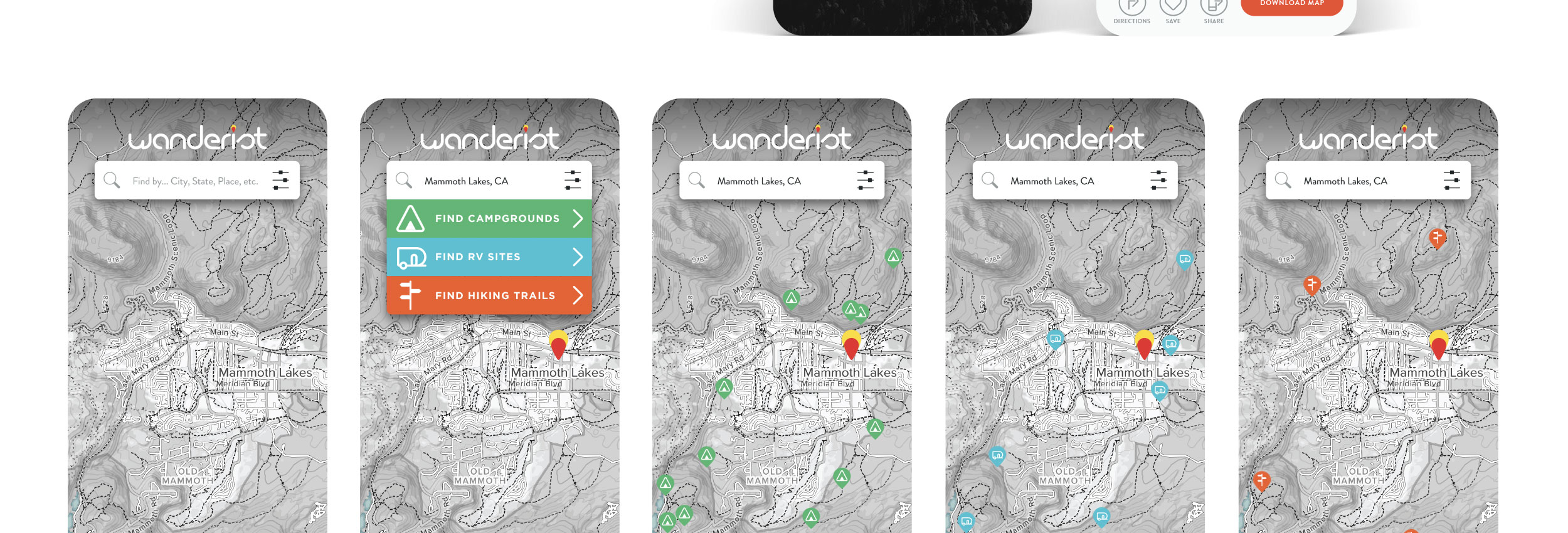 Wanderist branding and app design