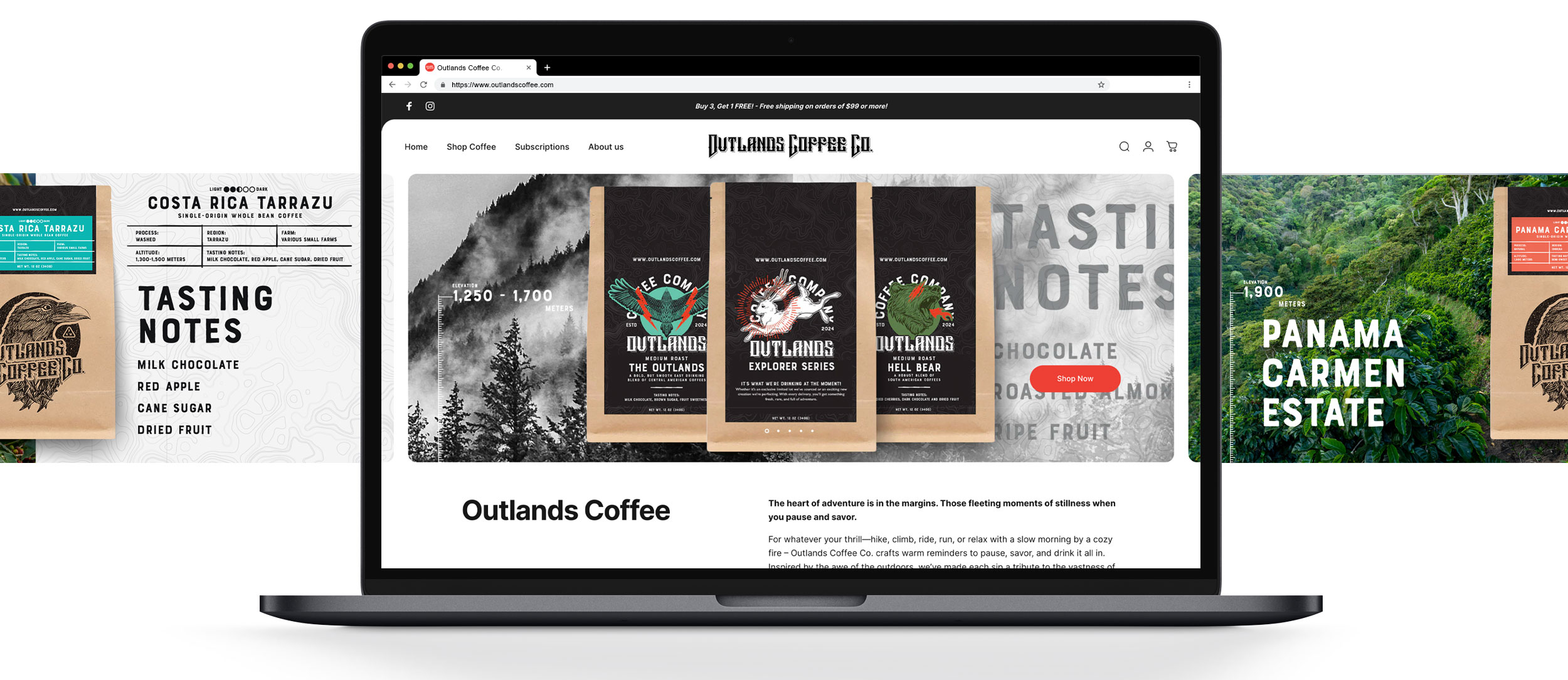 Outlands Coffee Company Branding and Packaging Design