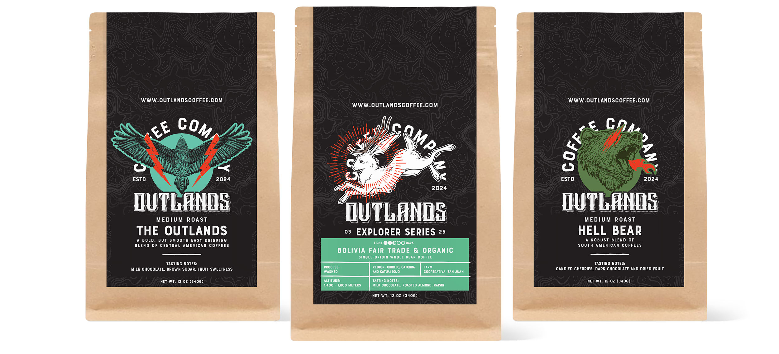 Outlands Coffee Company Branding and Packaging Design