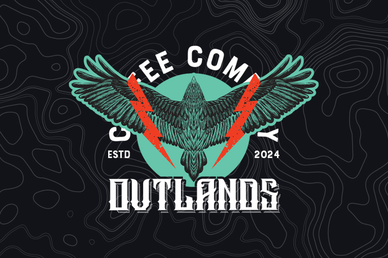 Outlands Coffee Company branding and packaging design