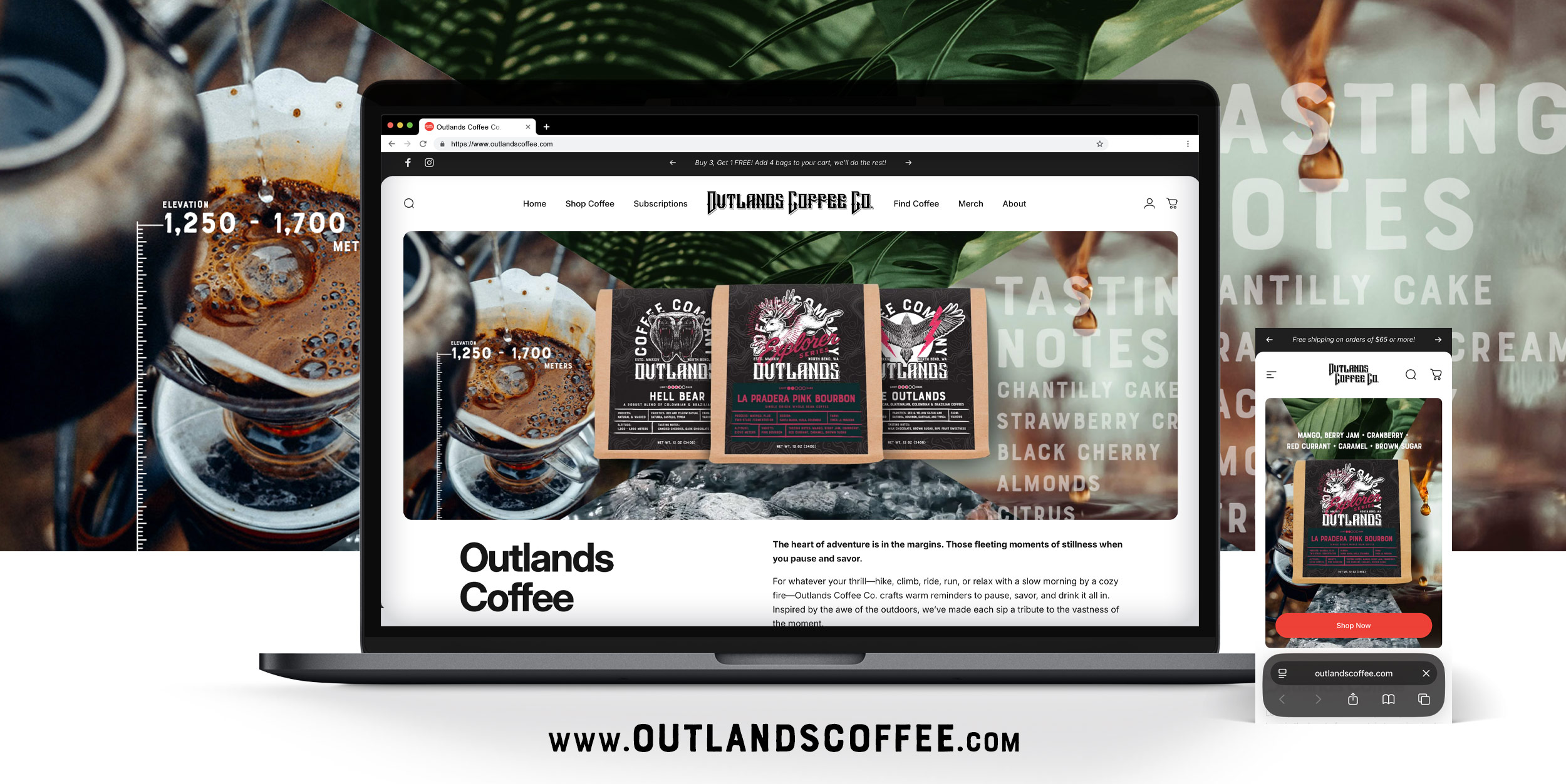 Outlands Coffee Company Branding and Packaging Design