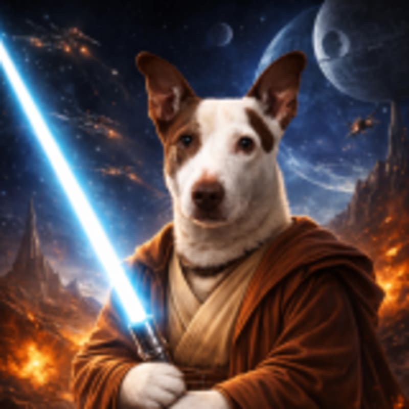 Alfie's custom pet portrait