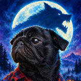 Werewolf of Willow Lane pet portrait style