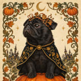 Pumpkin Royalty pet portrait style