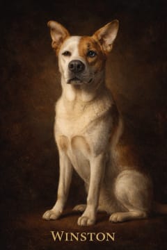 Oil Painting pet portrait example 2