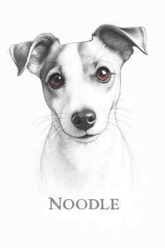 Sketch pet portrait example 2