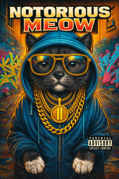 Hip-Hop Album Cover pet portrait example 2