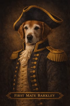 Sea Captain pet portrait example 2