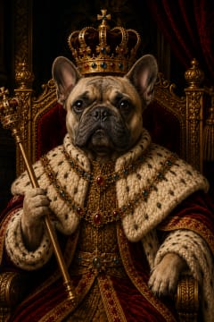 Royal King pet portrait example 1