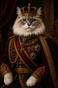 King Leopold pet portrait example 2