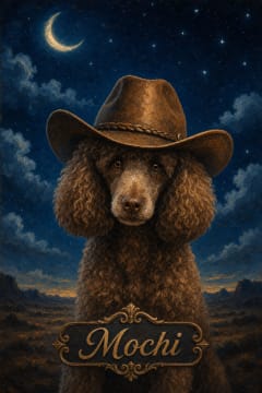 Moonlit Cowboy pet portrait example 3