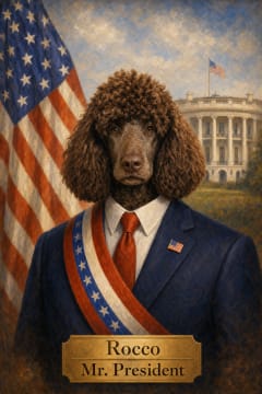 Mr. President pet portrait example 3