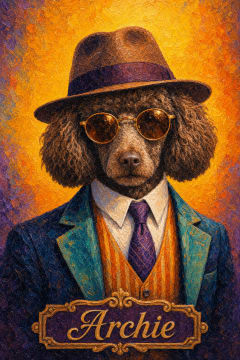 Retro Tycoon pet portrait example 3