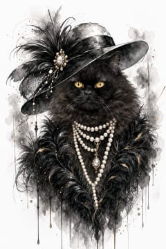 The Socialite pet portrait example 2