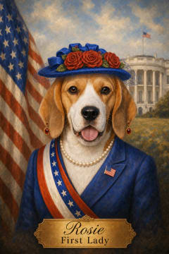 First Lady pet portrait example 1