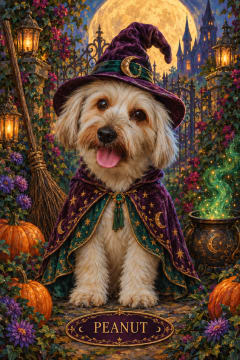 Moonlit Witch pet portrait example 1