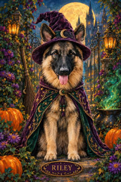 Moonlit Witch pet portrait example 3