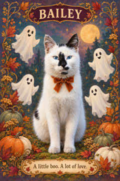 A Little Boo pet portrait example 1