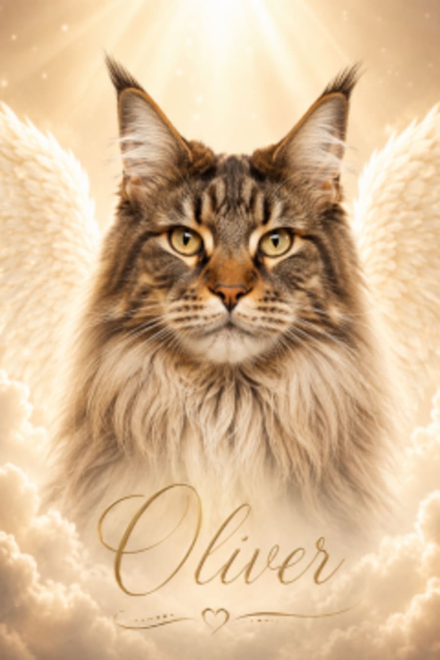 Angel Wings Memorial pet portrait example 2