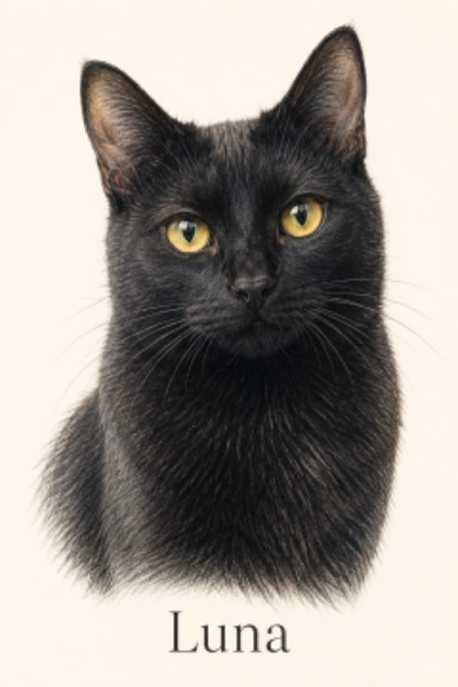 Colored Pencil pet portrait example 1