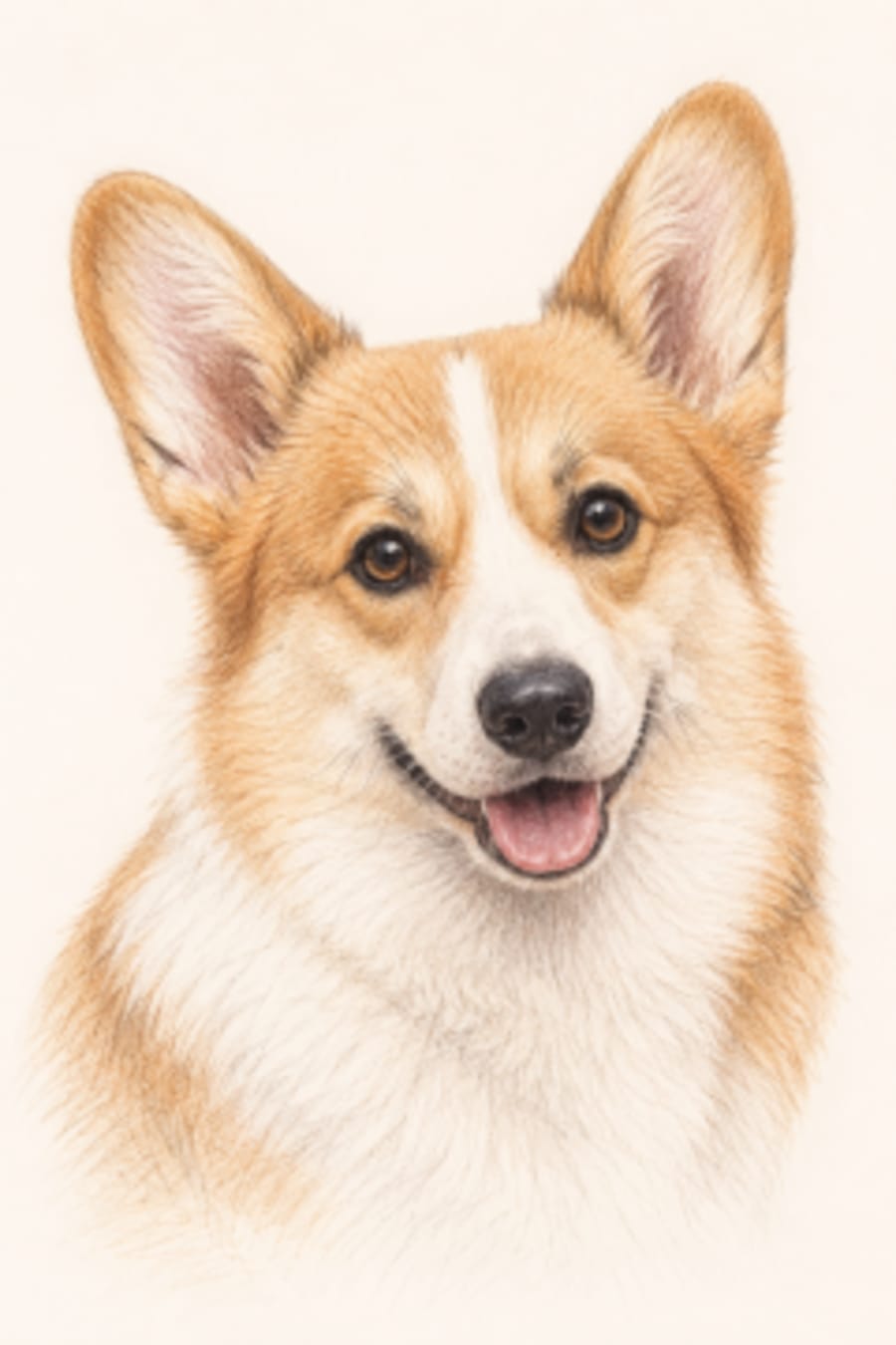 Colored Pencil pet portrait example 2