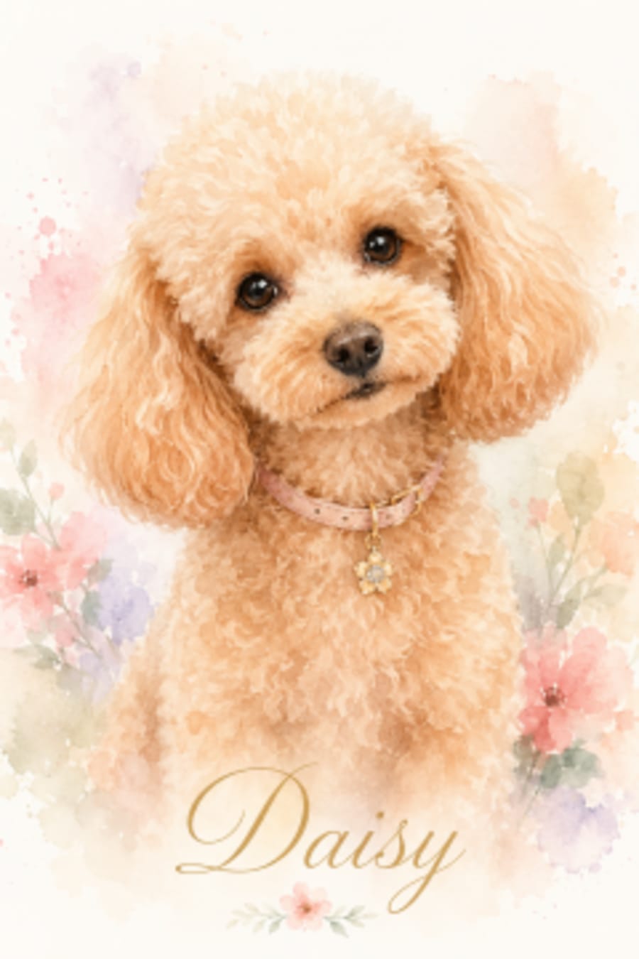 Watercolor pet portrait example 2