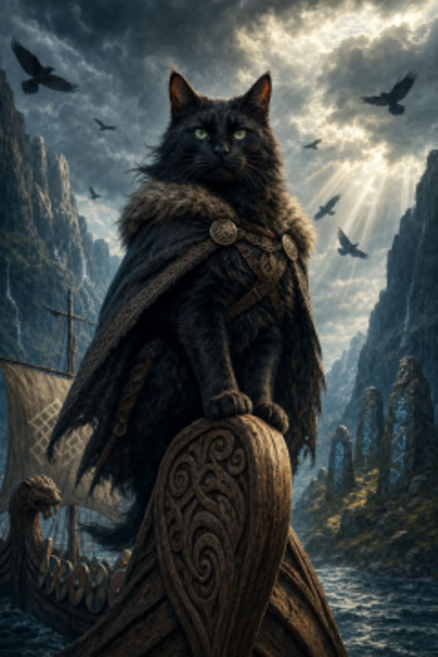 Viking pet portrait example 3