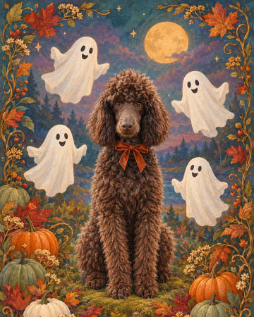 A Little Boo pet portrait style