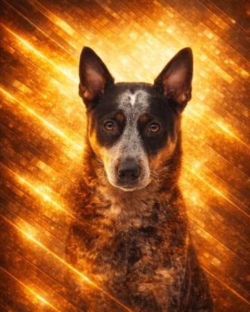Glowline pet portrait example
