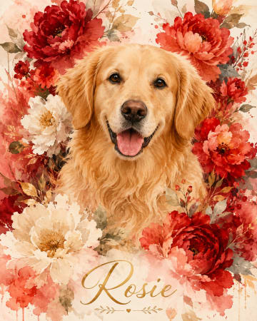 Floré pet portrait example