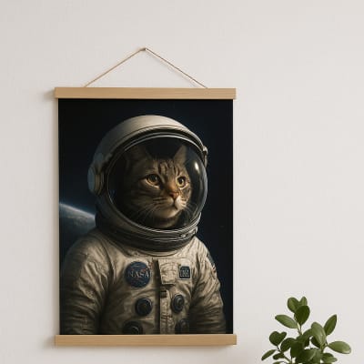 Matte Poster with Hanger - Astronaut Cat