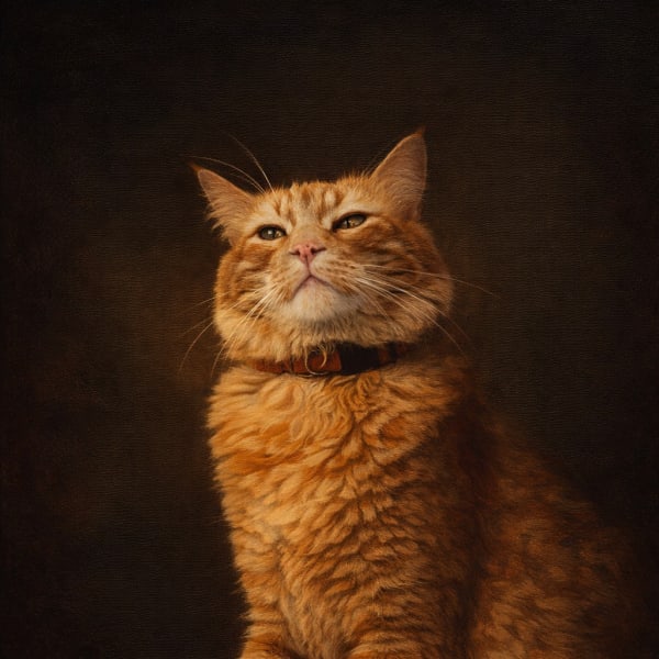 Oil Painting pet portrait example