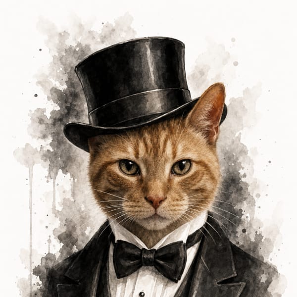The Gentleman pet portrait example